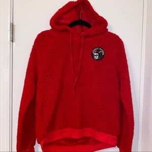 NWOT Harley Quinn Teddy Sweatshirt Red